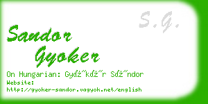 sandor gyoker business card